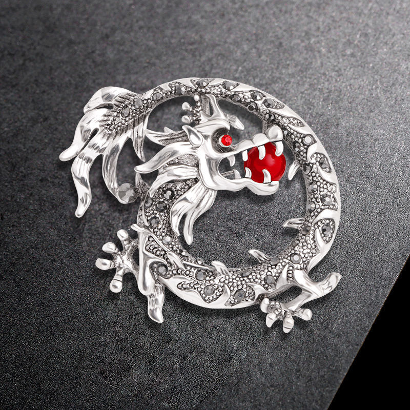 七维五行改运落地龙胸针时尚防走光西装配饰男士女性胸花别针