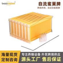 厂家直供亚马逊自动取蜜流蜜蜂脾中蜂意蜂塑料自流蜜巢框巢础蜂箱