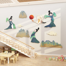 只此青绿贴纸幼儿园环创舞蹈房训练室墙面装饰班级布置教室文化墙