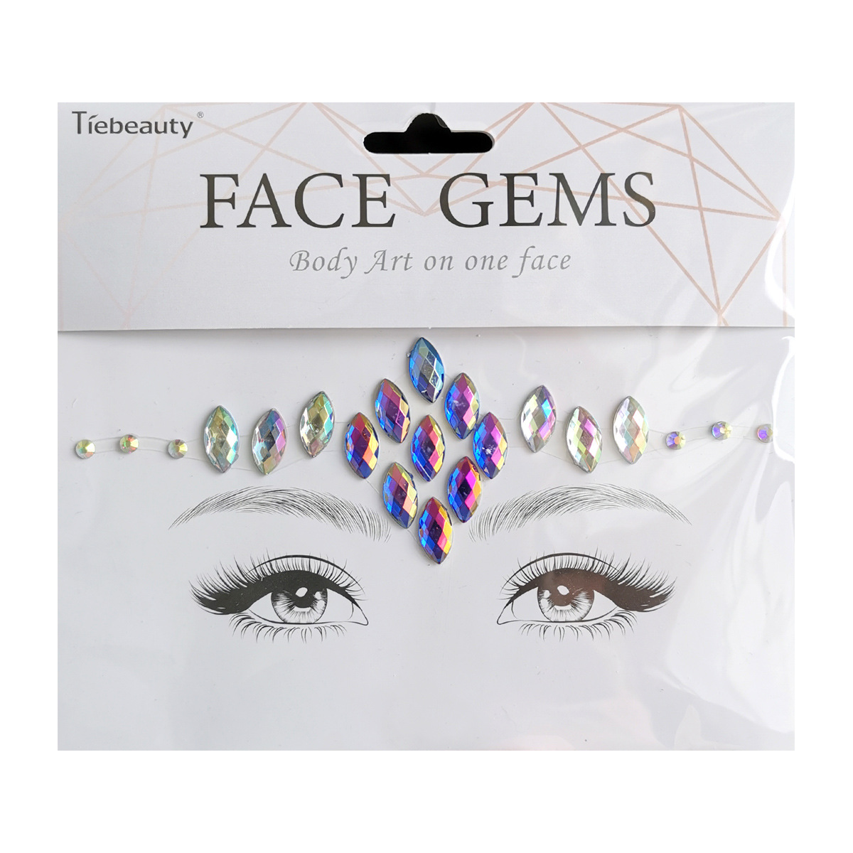 Cross-Border Wholesale Face Rhinestone Tattoo Sticker European and American Girls Diamond Forehead Stickers Creative Stage Beauty Stickers Face Pasters