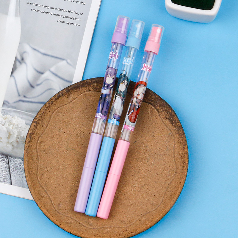 喷雾笔中性笔学生创意多功能灌装笔喷水器随身便携水性笔文具礼品