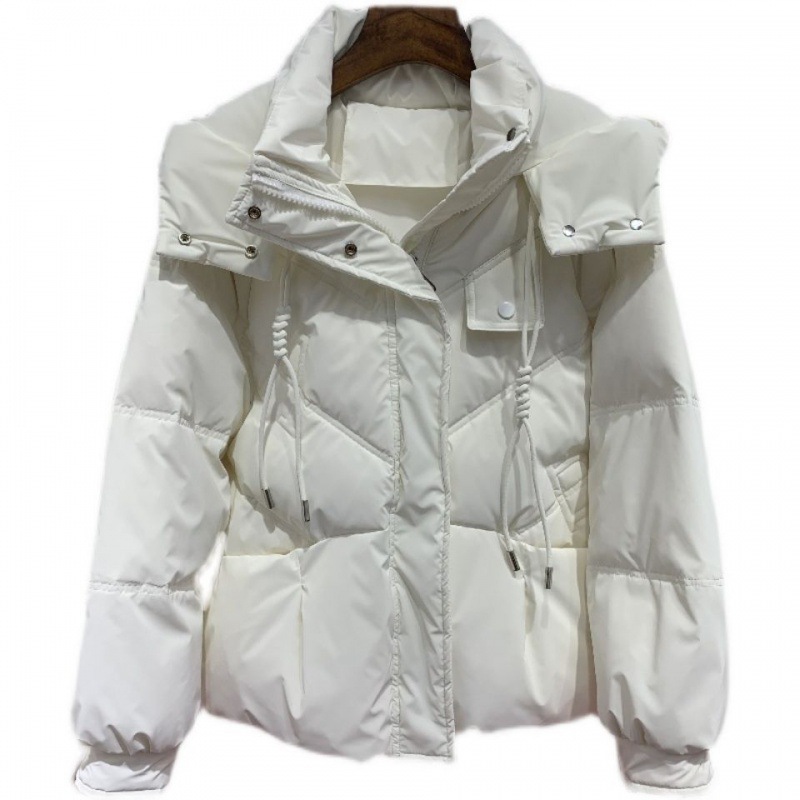 c%新款白鸭绒免洗羽绒服女短款韩版小个子保暖面包服加厚外套冬装