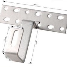 304光伏支架挂钩琉璃瓦屋顶可调节挂钩太阳能板导轨连接件