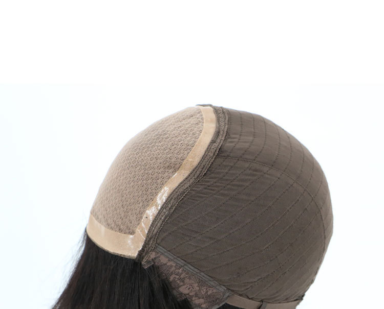 许昌厂家批发可烫染真发假发头套毛坯男女通用半手织递针假发头套