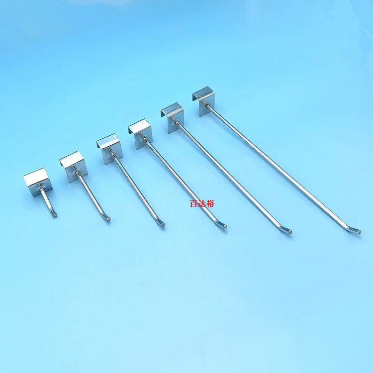 商超货架L03方管挂钩手机饰品挂钩服装展示衣架卡管万能商超配件