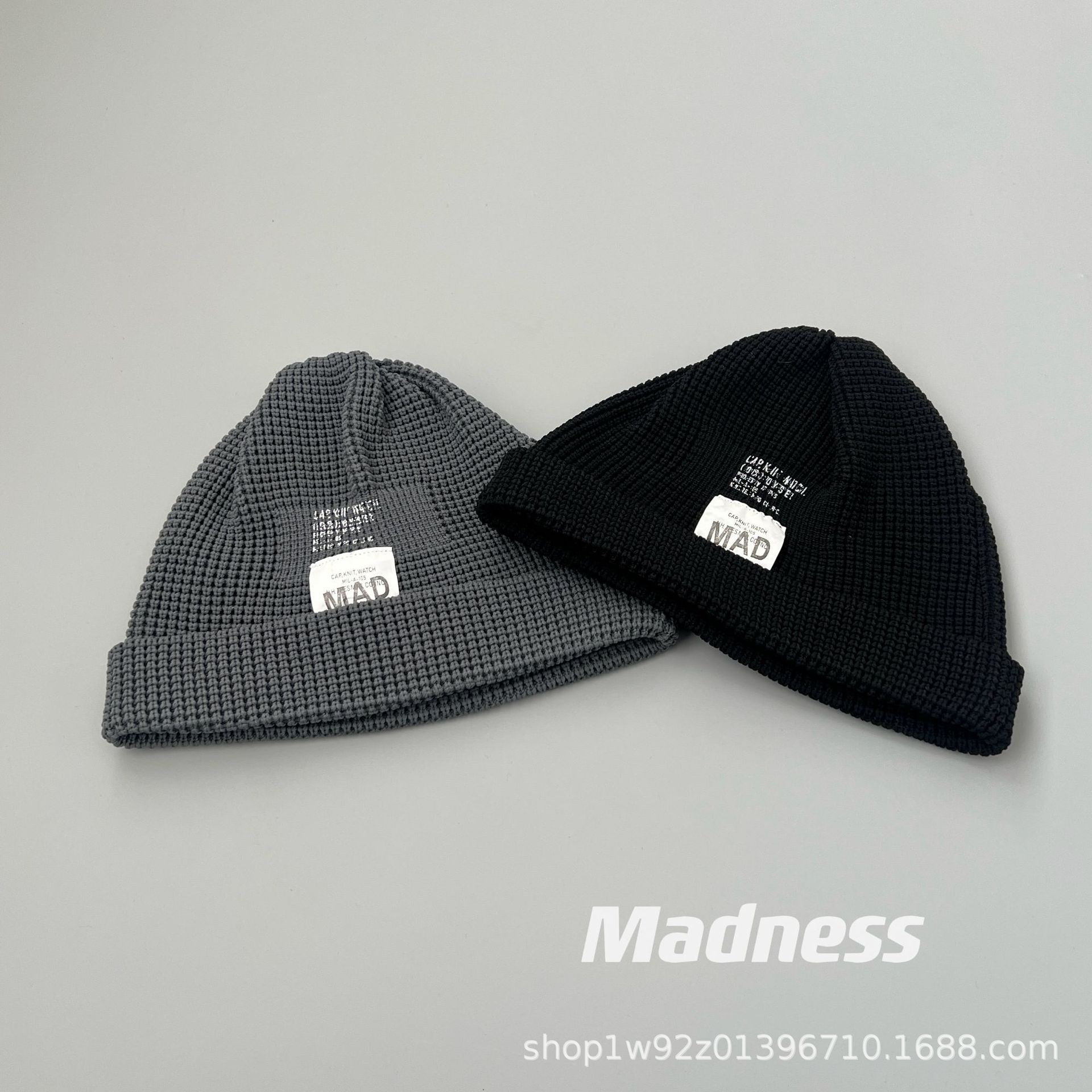 日系余文乐同款mdns贴布字母绣针织冷帽瓜皮帽男女同款-阿里巴巴