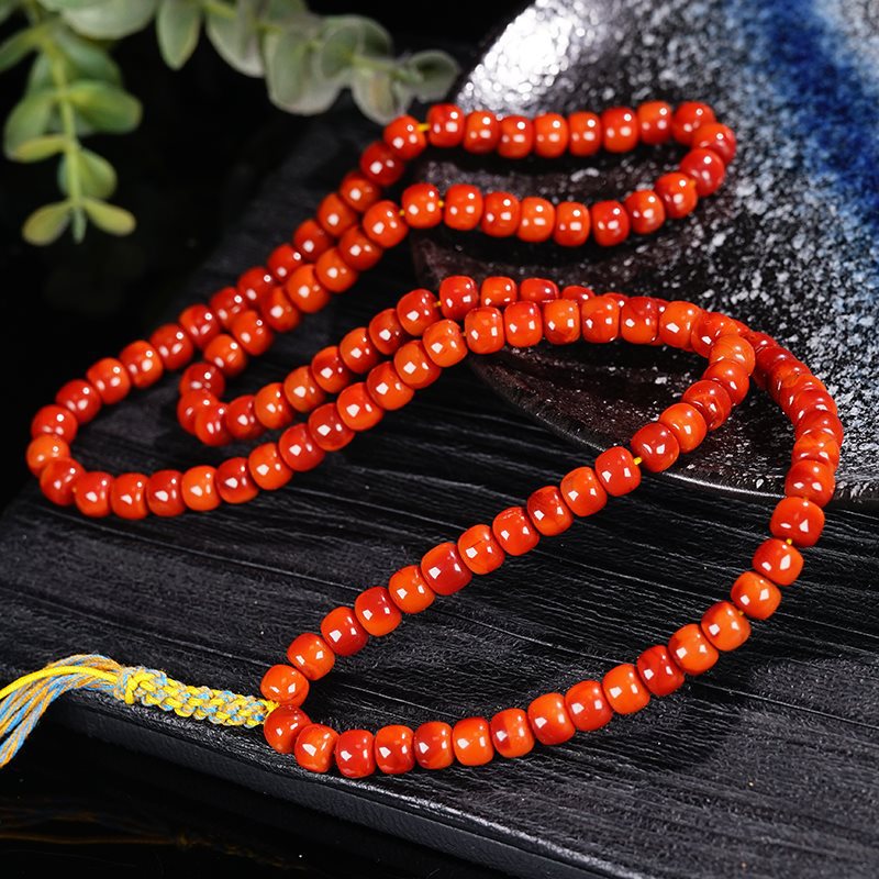 凉山南红玛瑙雕件吊坠珠串手串柿子红火焰樱桃红直播专拍-阿里巴巴