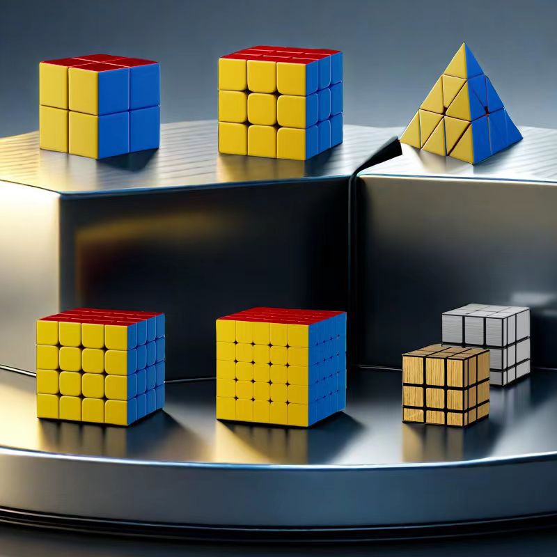 金字塔二三四五阶三阶魔方教学减压异形比赛魔方儿童智力开发玩具