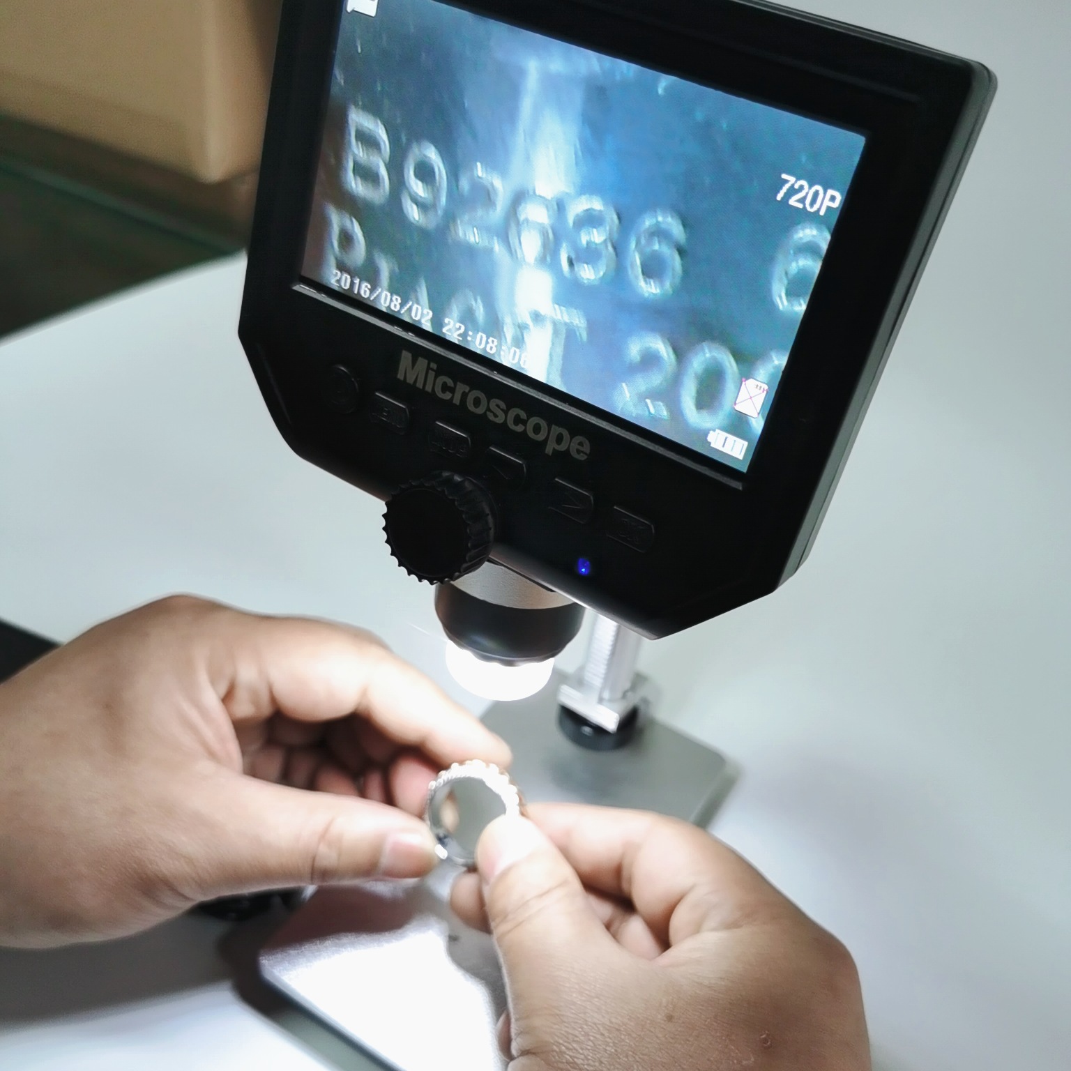 电子显微镜看钻石腰码放大镜专门高清鉴定仪器钻石腰码镜珠宝工具