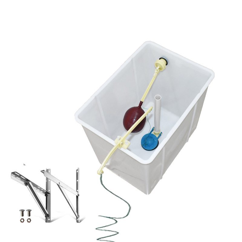 新款手拉式冲水箱学校公共厕所沟槽式手动冲水箱50升塑料高水箱