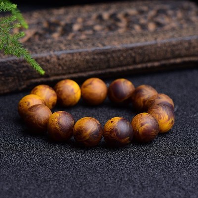 龙涎香灰琥珀手链单圈圆珠佛珠手串移动香水安魂香薰持久留香念珠