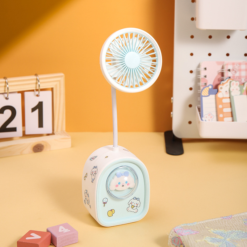 Cute Pet Mini Space Capsule Pencil Sharpener Fan Student Desk Little Fan Cartoon Usb Pencil Sharpener Small Electric Fan