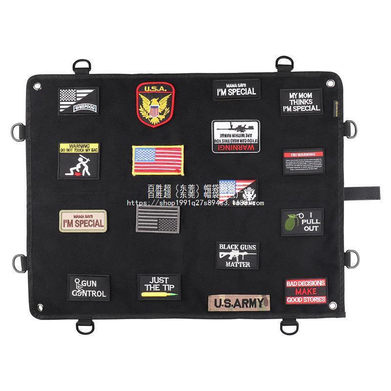 亚马逊战术臂章展示布 魔术贴徽章收纳布 可挂墙展示贴 工厂定 制