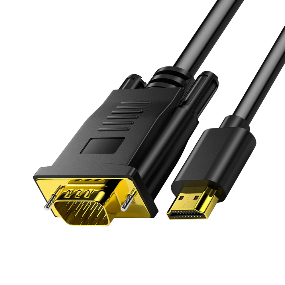 hdmi to vga转换线hdmi转vga1.8m带芯片hdmi转vga高清连接线