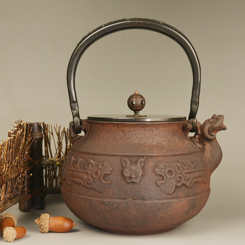 大铁壶 日式铸铁茶壶大容量烧水壶手工铸铁壶复古茶壶茶具定制