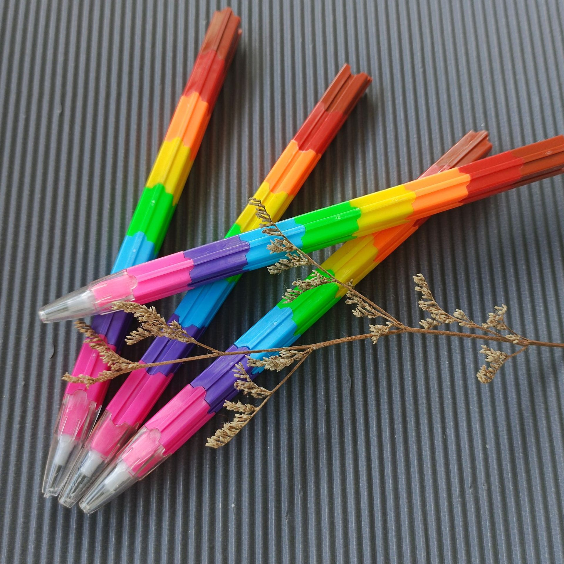 积木多头子弹头铅笔 可拆装搭创意玩具 可定制包装