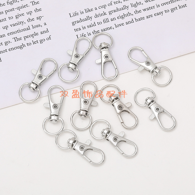 zinc alloy 1.8g 31mm fish mouth buckle puppy buckle metal keychains accessories diy hardware ornament leather luggage