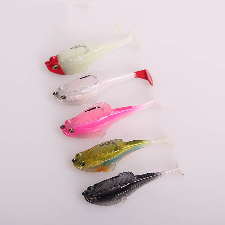 联森 路亚软饵 跳跳鱼 包铅鱼 t尾路亚饵软饵 防挂底鳜鱼黑鱼翘嘴