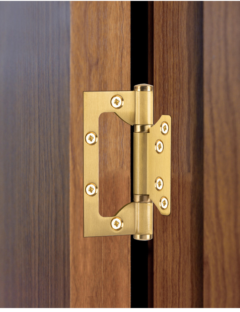 免开槽纯铜4寸木门子母合页铰链 消声静音缓冲室内门轴承折页批发