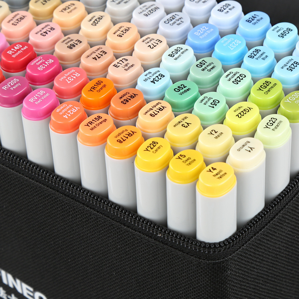 法卡勒finecolour一代二代三代马克笔80色120色168色套装双头酒精