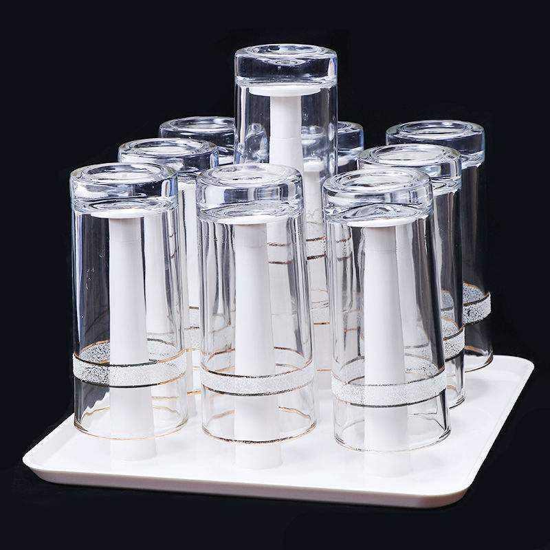 盘杯架沥水杯子架家用杯架子倒挂水杯架挂架茶杯玻璃杯架子杯托.