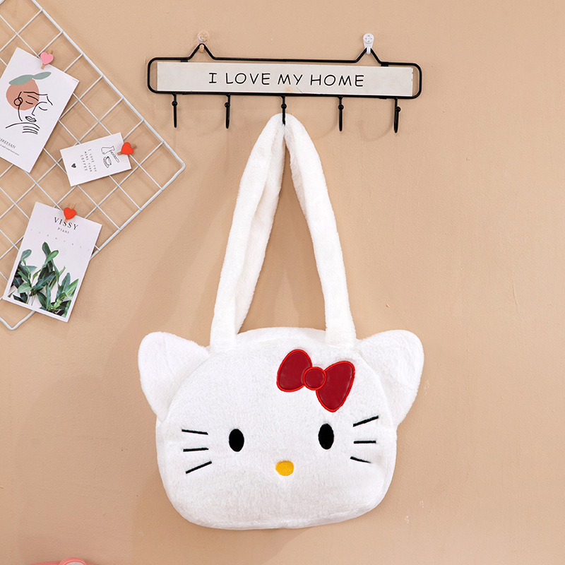 Cute Cartoon Children's Bag 2022 New Furry Portable Large Capacity Small Shoulder Bag Lunch Bag