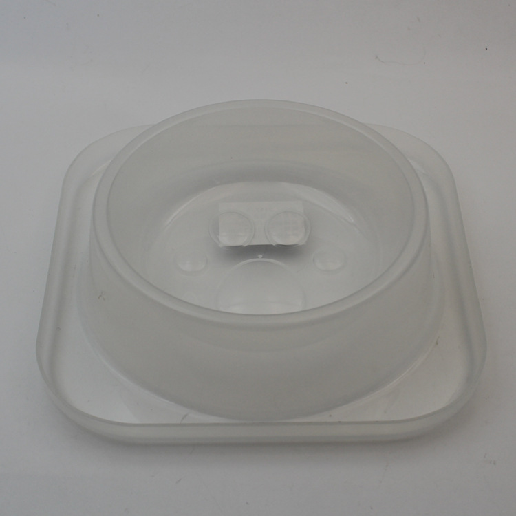 Pet Dog Bowl Cat Bowl Plastic Transparent Cat Tableware Dogs and Cats Plastic Dog Basin Cat Basin