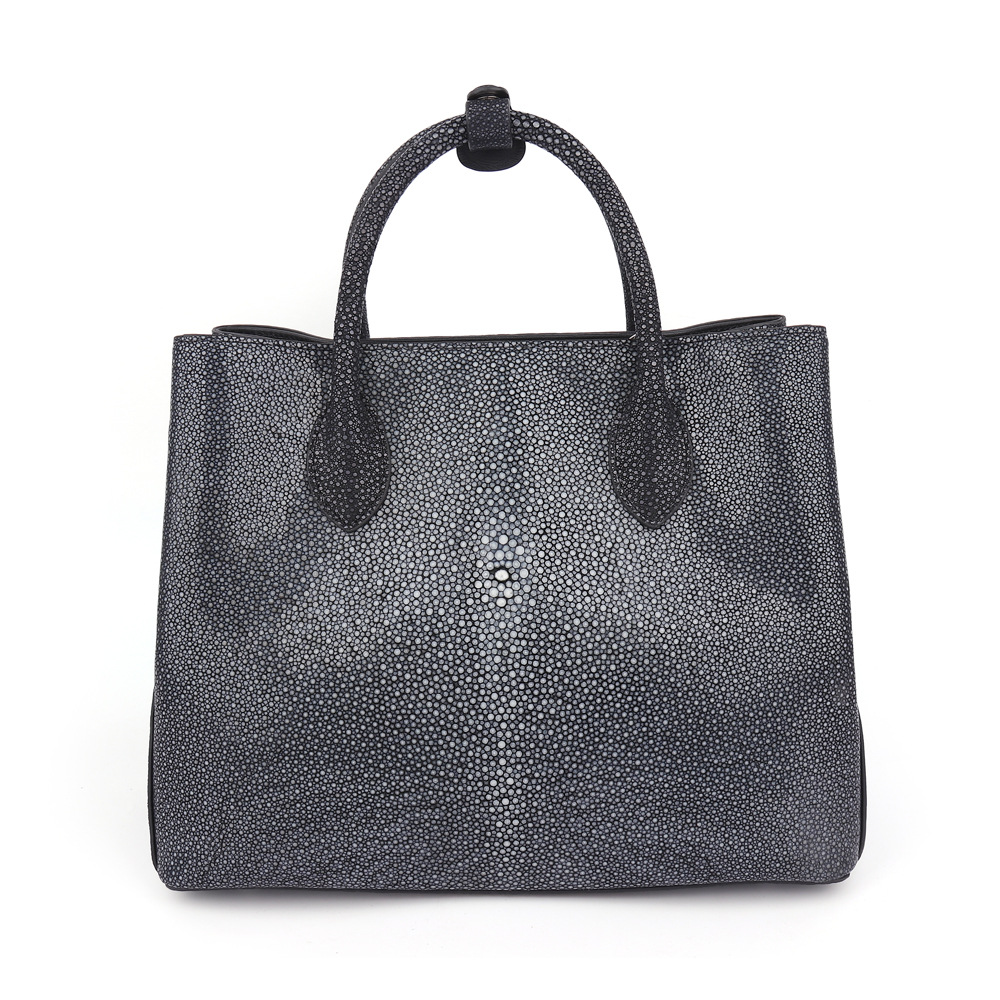 珍珠鱼皮包包女新款休闲真皮手提包高档女士单肩斜挎包时尚女包