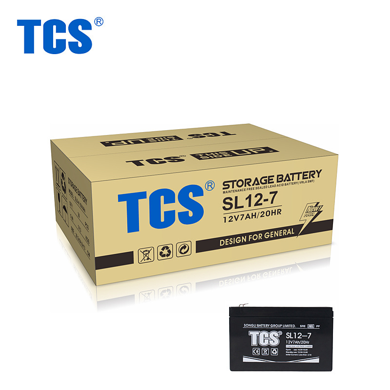 Battery Tcs SL12-7 12V 7ah Valve-Regulated Lead-Acid Battery for Emergency Lighting System