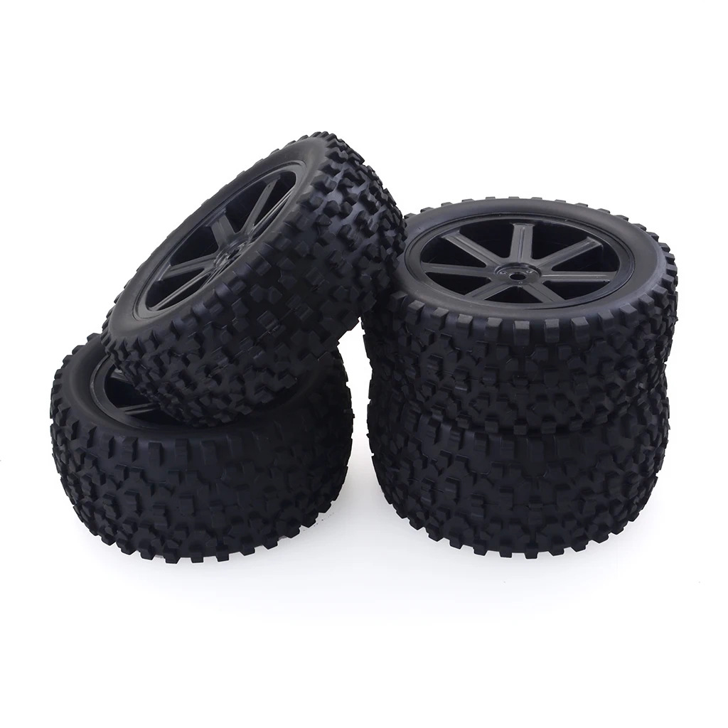 跨境热销玩具配件橡胶轮胎4个装黑色/白色 rc 1/10车模配件批发