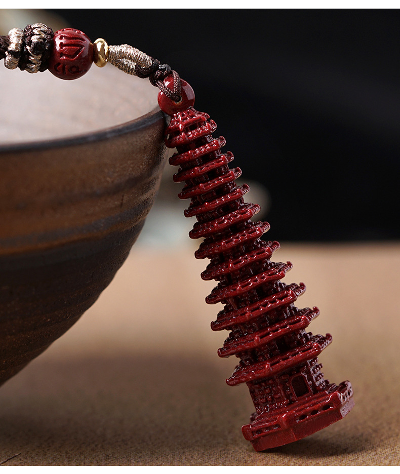 朱砂文昌塔吊坠学生助学业挂件中考高考祈福考试上岸逢考必过礼物