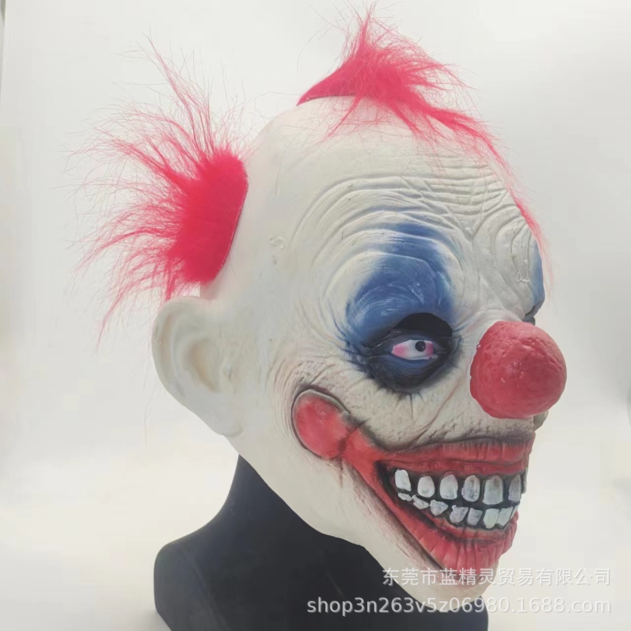 新款小丑面具跨境亚马逊热款万圣节乳胶小丑面具头套鬼节派对装扮