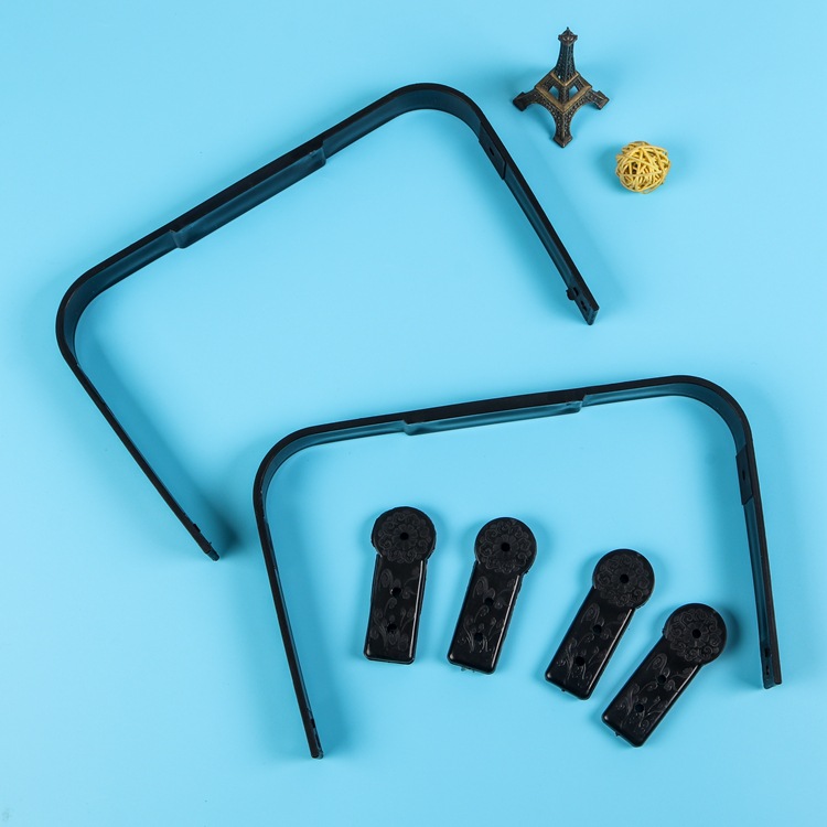 批发箱子配件塑料提手水桶塑胶把手供应黑色箱子提把手