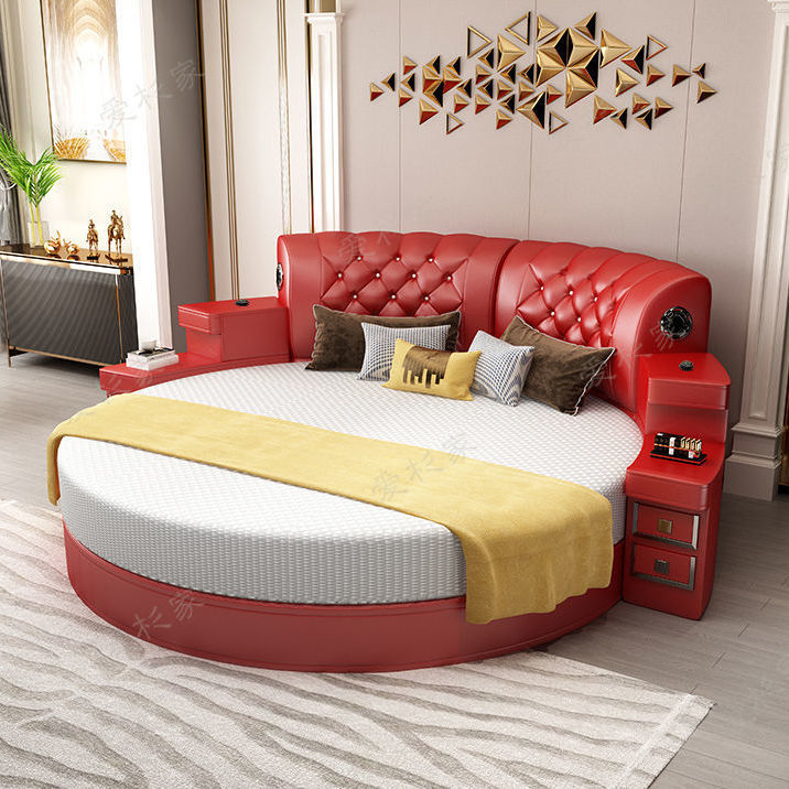 大圆床双人床欧式情趣夫妻主卧合欢床房事床双人简约婚床小情侣