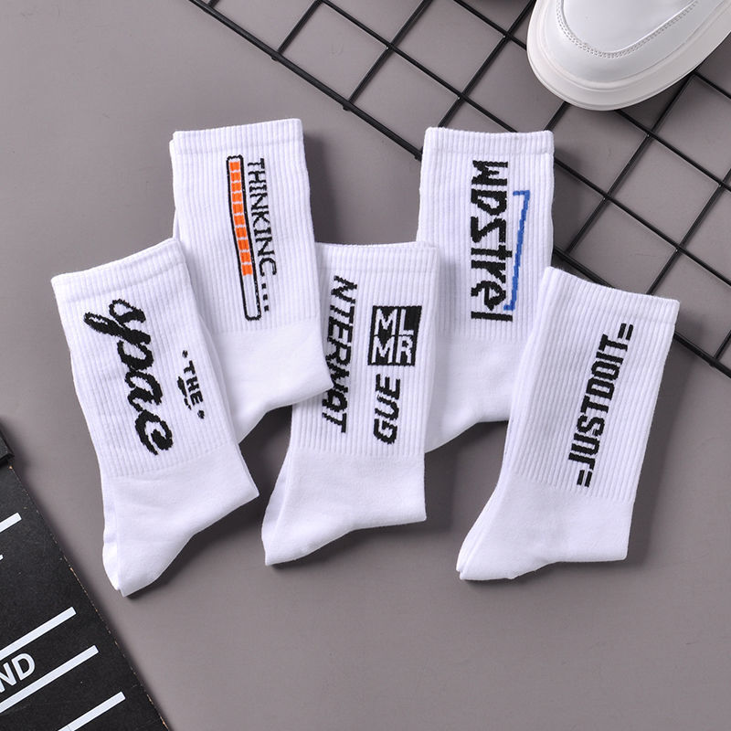 Socks Men Couple Ins Trendy Socks New Cotton Sock Wholesale Spring and Summer Long Socks Basketball Tube Socks Gaobang Men's Socks