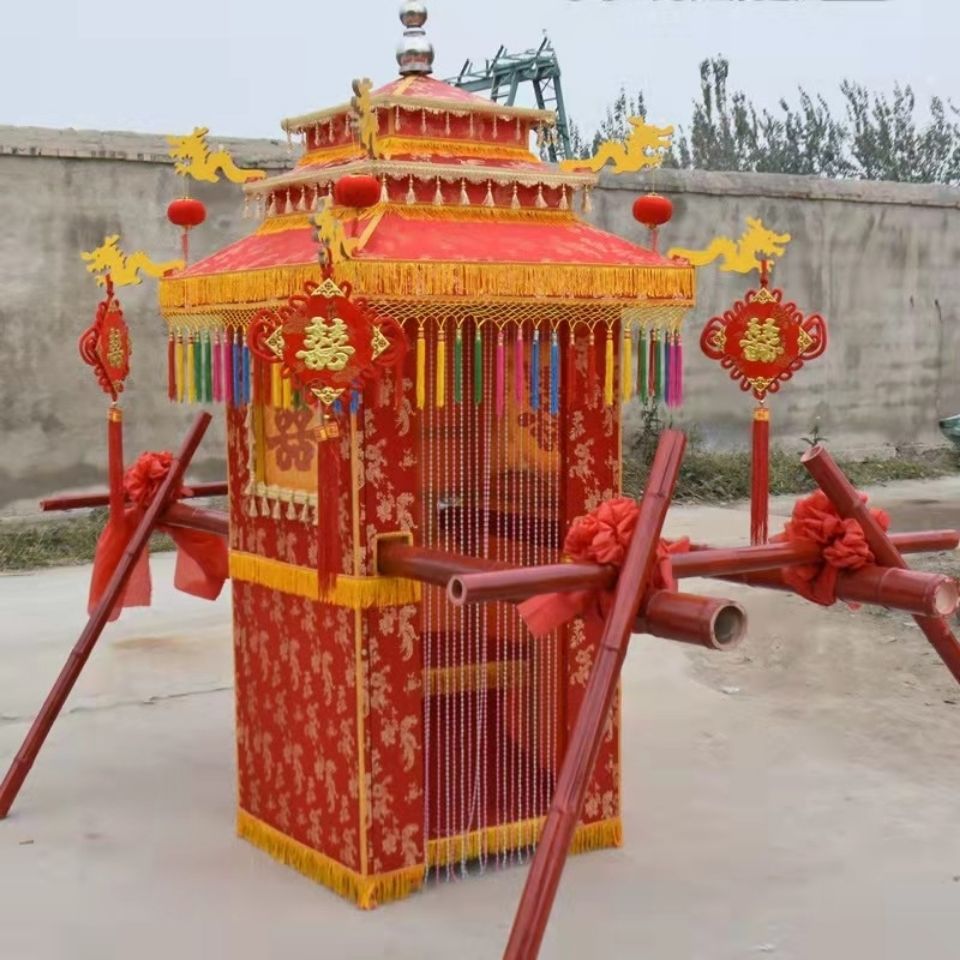 八抬花轿婚庆喜轿庆祝花轿子八抬大花轿影视道具迎亲牌宴席婚礼