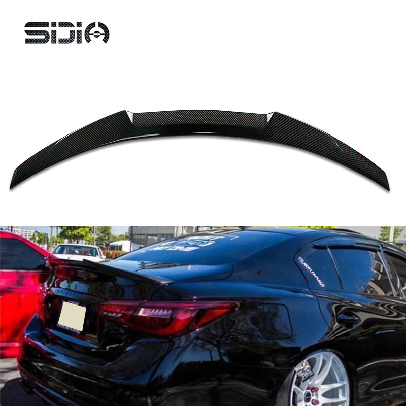 适用于14款英菲尼迪q50/q50l m4刀锋款碳纤维尾翼 扰流板出口品质