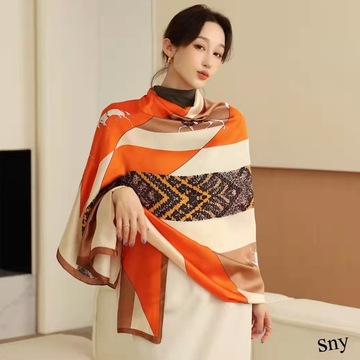 丽锦缎绸缎丝巾女春秋防晒围巾加大披肩空调防冷俩用淘宝一件代发