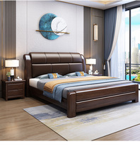 紫金檀木软包实木床1.8米双人床轻奢主卧软靠2米高档储物大床