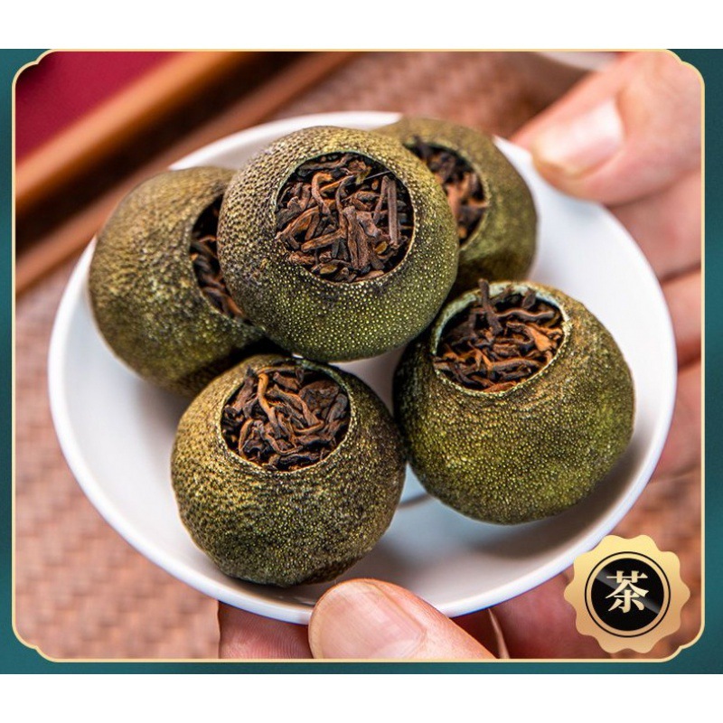 批发青皮新会小青柑普洱茶叶陈年陈皮宫廷柑普茶熟茶袋装250g500g