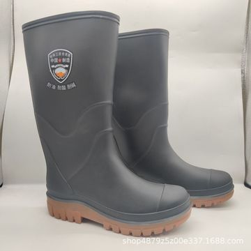 雨鞋劳保批发高帮耐磨抗磨工地男士高筒雨靴外贸防水加厚防滑长筒