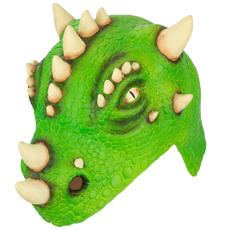 卡通恐龙乳胶头套万圣节表演道具恶搞礼物
