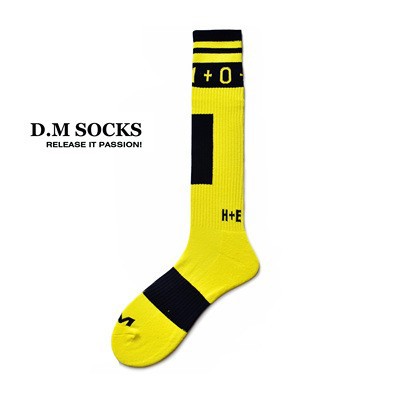 D.M Men's Socks Fashion Stocking Sports Soccer Socks Letters European and American Trendy Socks Stockings Towel Bottom Thickening Sweat-Absorbing