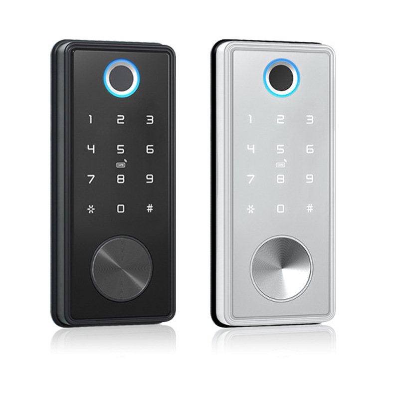 智能指纹锁跨境电商专用呆锁木门刷卡电子密码涂鸦wifi智能锁通通
