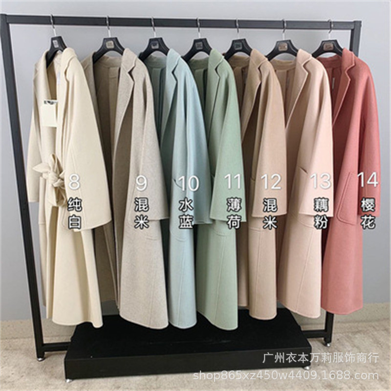 Woolen Coat Women's Mid-Length 2023 Autumn and Winter New Women's Double-Sided Cashmere Wool Coat Foreign Trade in Stock Wholesale