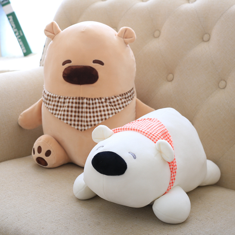 可爱糯米熊公熊毛绒玩具 可爱围领熊送女生儿童生日礼物