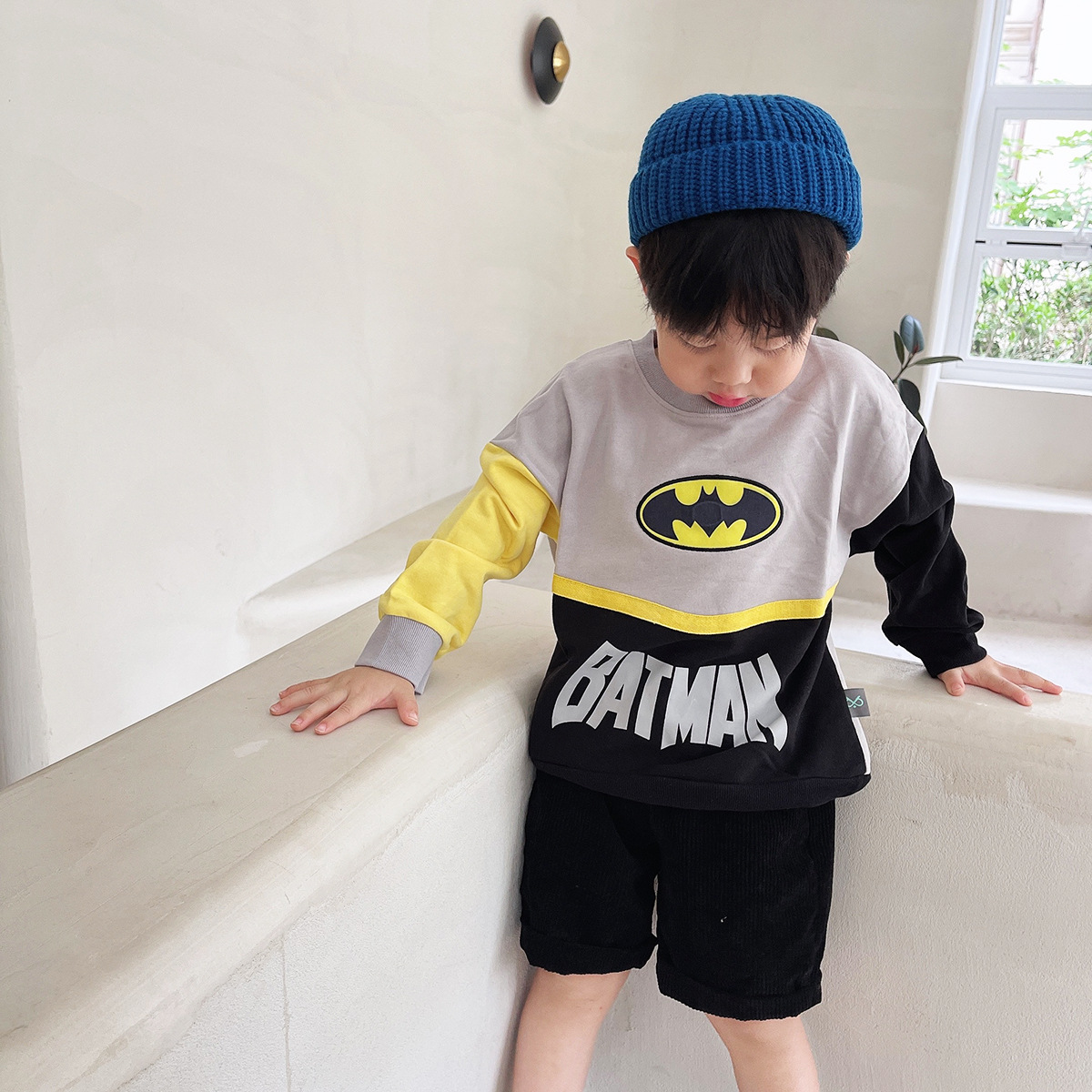 春款男童卫衣大q宝童装儿童发光卫衣潮牌童装宝宝上衣洋气