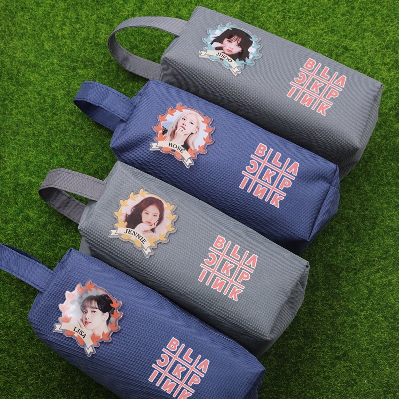 blackpinklisa周边朴彩英金珍妮金智秀现货纯色韩日风学生笔袋