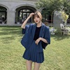 Real shot suit suit 2022 summer new pattern Korean Edition Little fashion Pleated skirt man 's suit Two piece set