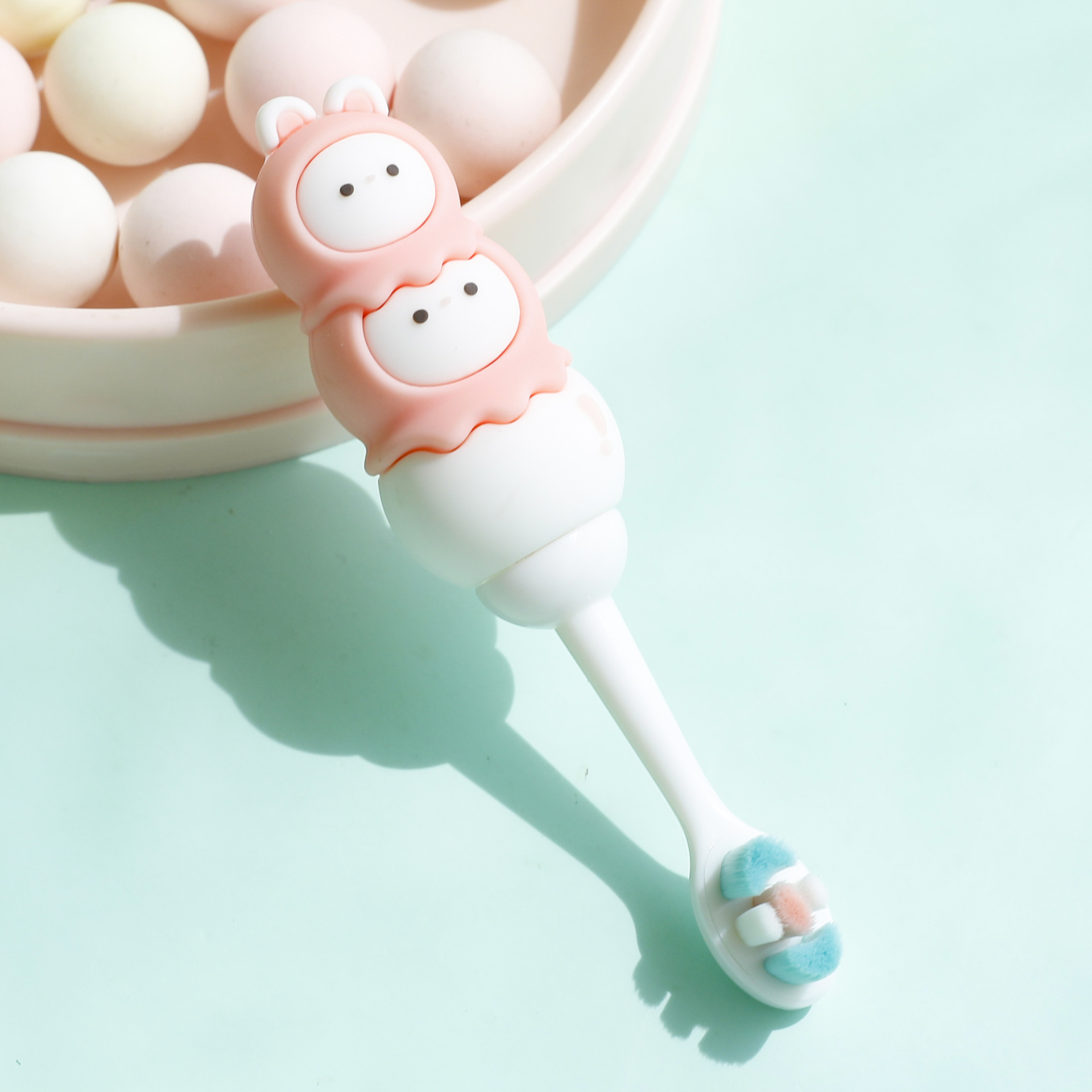 Japanese-Style Universal Animal Portable Soft-Bristle Toothbrush Children's Cartoon Universal Hair Toothbrush Silicone Non-Slip Handle Toothbrush